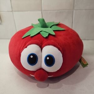 Adorable Tomato Plush Toy - Red and Green
